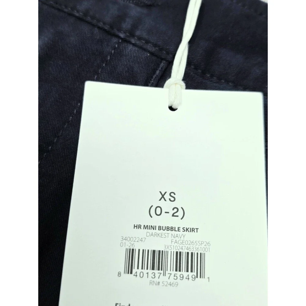Free Assembly Mini Cotton Twill Bubble Skirt Navy Blue Women's Size XS (0-2)